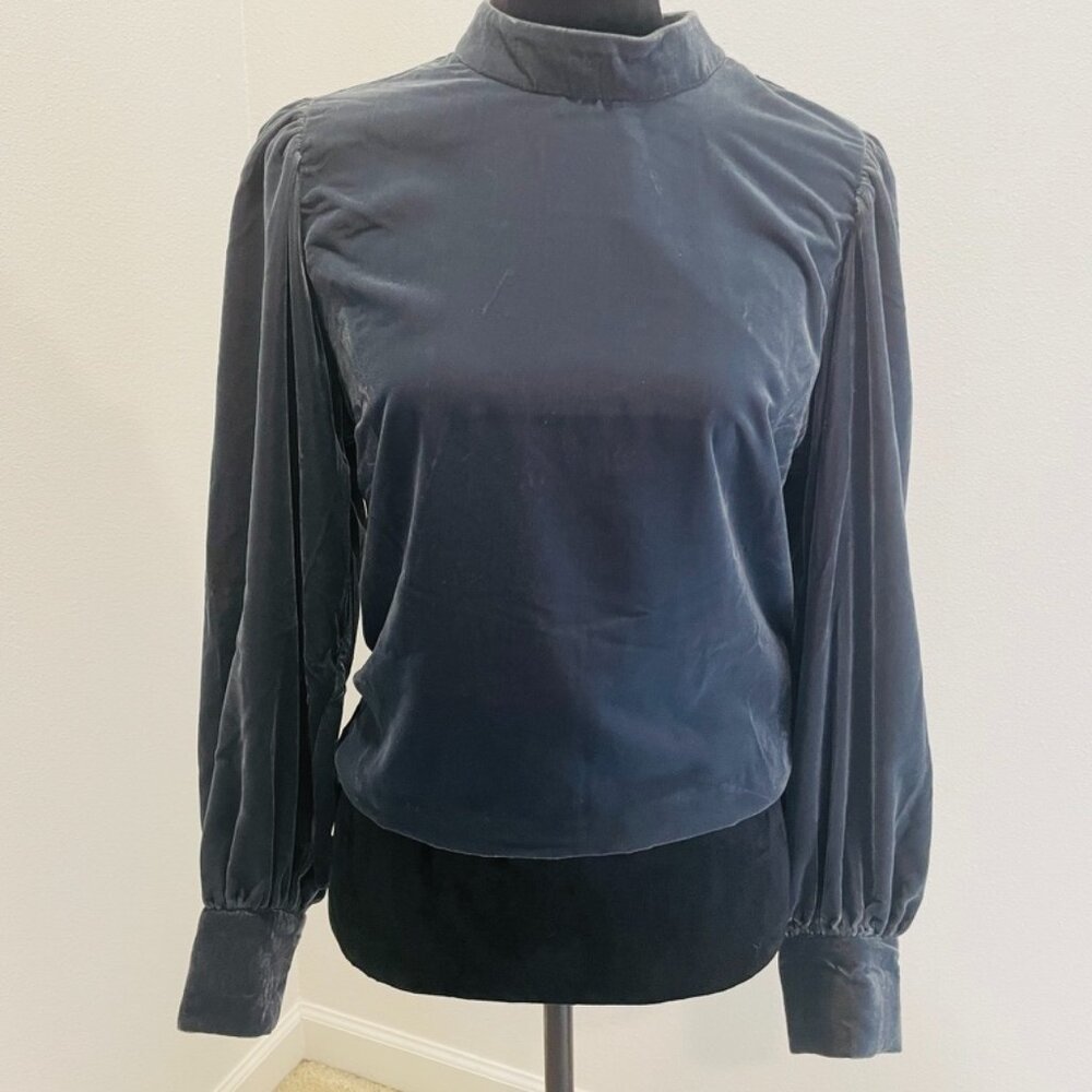 New! Banana Republic Top in Soft Velvet Tie in the Back/Open Back